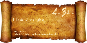 Lieb Zselyke névjegykártya